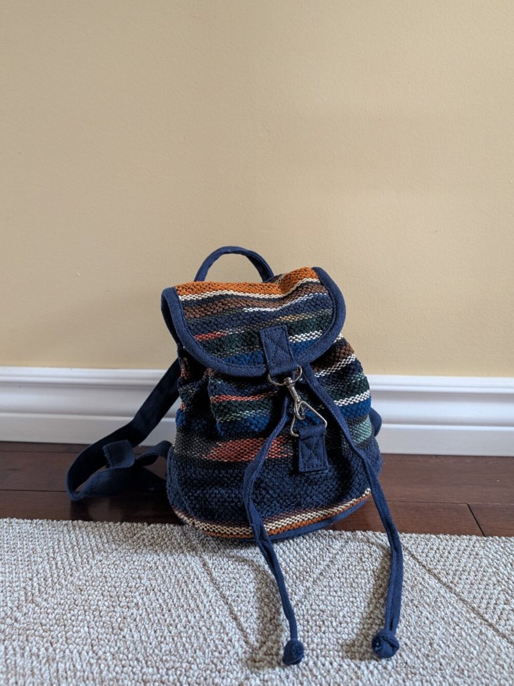 NAVAJO KNIT VINTAGE BOHO MINI BACKPACK